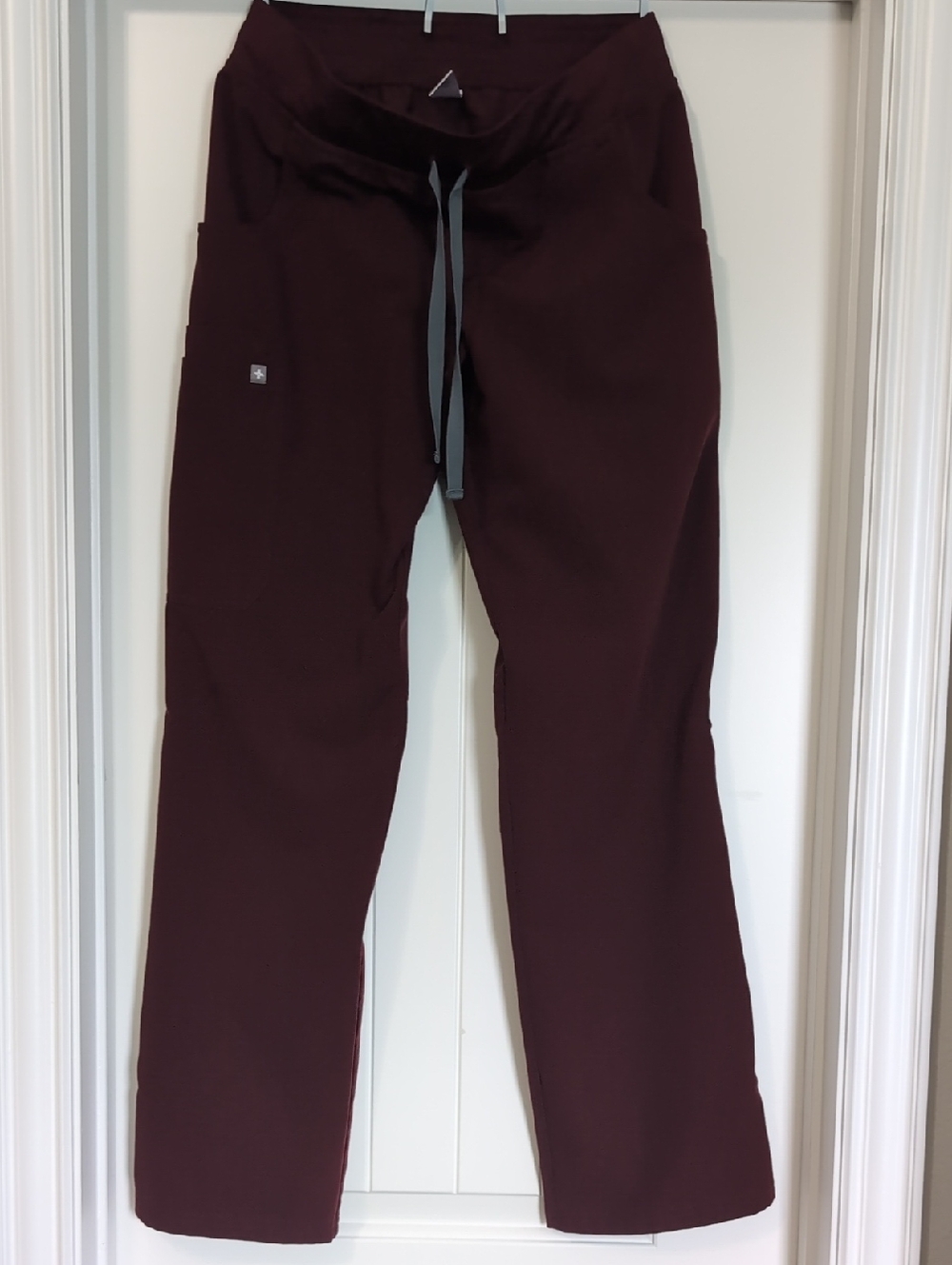 Women's Drawstring Wide-Leg Pants in Deep Burgundy